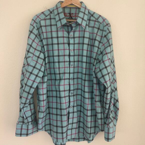 Robert Graham X Collection Men’s Shirt XL Blue Plaid Button Up LS Classic - Picture 1 of 13